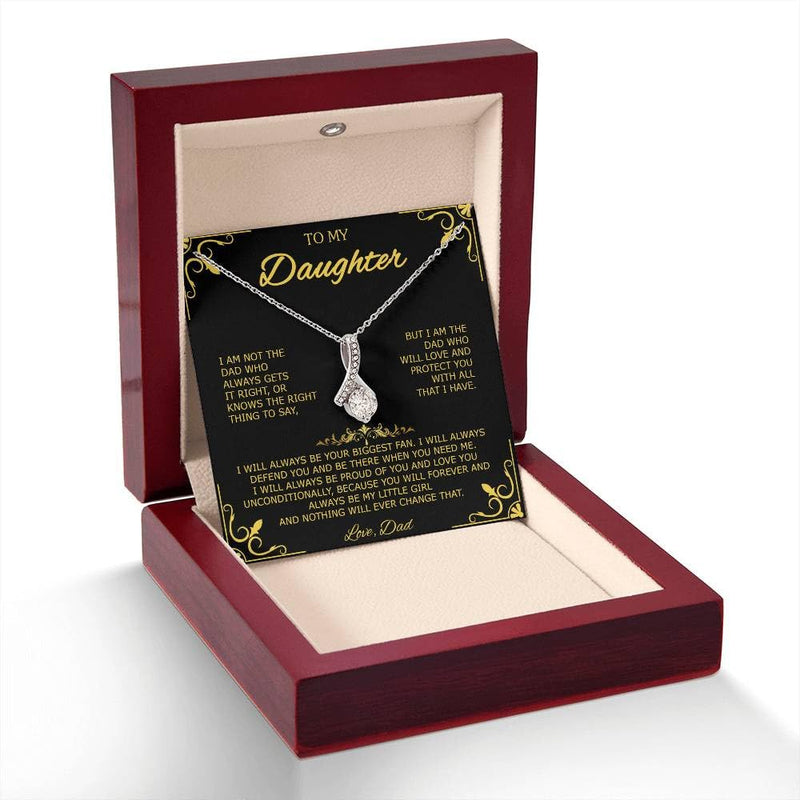 CALLA DECORGIFTS To My Daughter Necklace from Dad - Beautiful Pendant with Heartfelt Message Card, Gift of Love and Protection for Daughter from Father, Perfect for Birthday, Graduation, Christmas