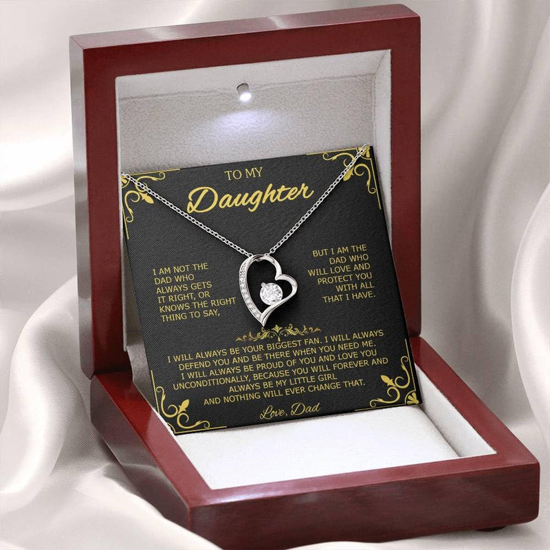 CALLA DECORGIFTS To My Daughter Necklace from Dad - Beautiful Pendant with Heartfelt Message Card, Gift of Love and Protection for Daughter from Father, Perfect for Birthday, Graduation, Christmas