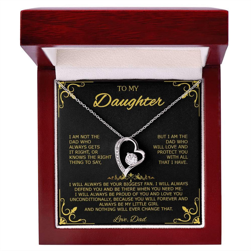 CALLA DECORGIFTS To My Daughter Necklace from Dad - Beautiful Pendant with Heartfelt Message Card, Gift of Love and Protection for Daughter from Father, Perfect for Birthday, Graduation, Christmas