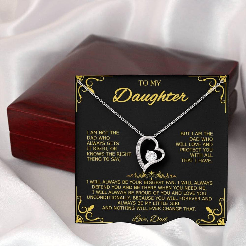 CALLA DECORGIFTS To My Daughter Necklace from Dad - Beautiful Pendant with Heartfelt Message Card, Gift of Love and Protection for Daughter from Father, Perfect for Birthday, Graduation, Christmas