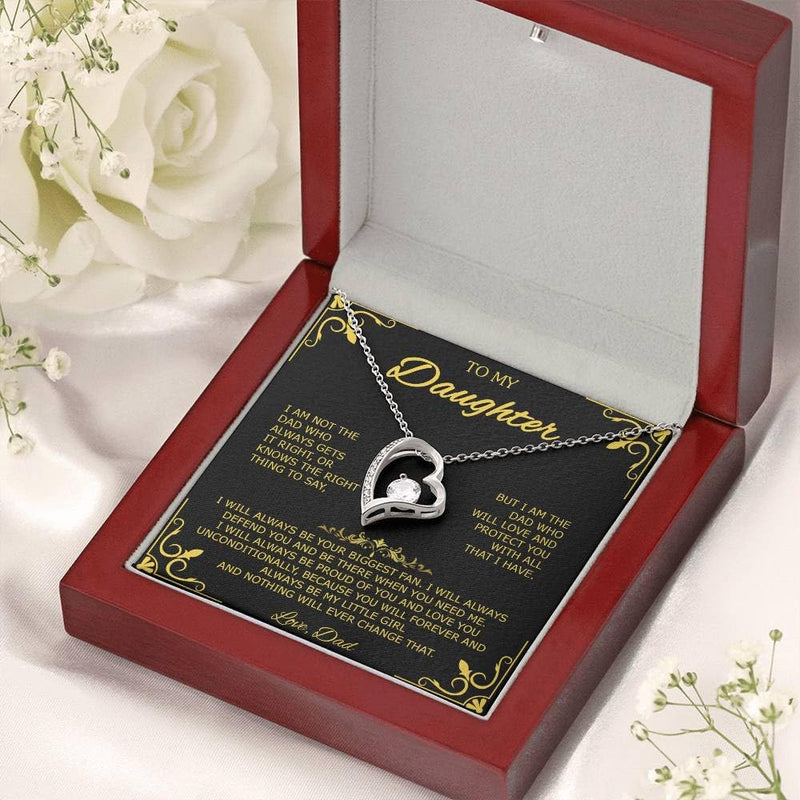 CALLA DECORGIFTS To My Daughter Necklace from Dad - Beautiful Pendant with Heartfelt Message Card, Gift of Love and Protection for Daughter from Father, Perfect for Birthday, Graduation, Christmas