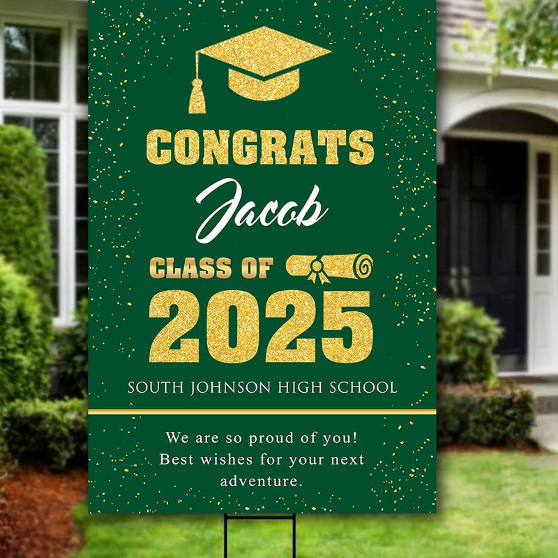 Personalized Graduation Yard Sign 2025 with Photo, 2025 Graduate Decorations Sign, High School Graduation Sign, College Graduation Sign, Graduation Senior Sign 2025, Graduation Corrugated Sign