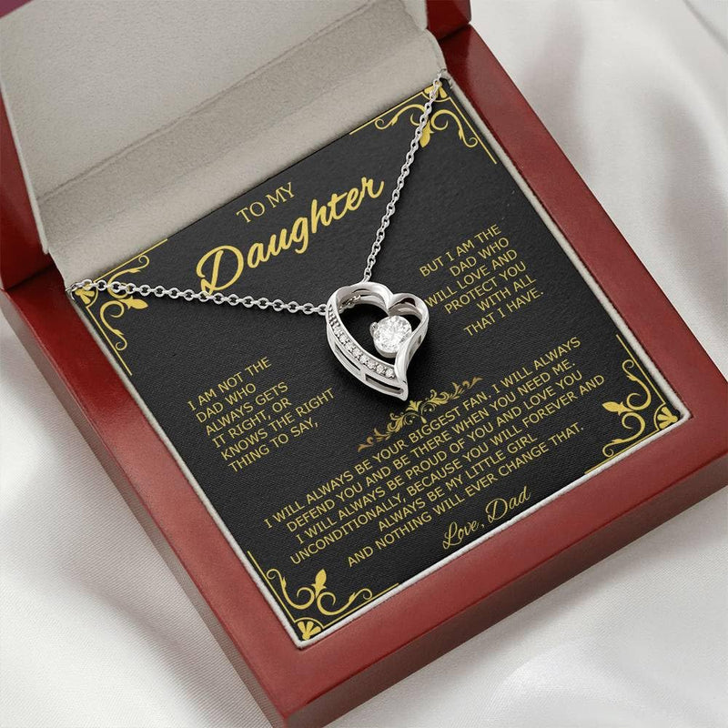 CALLA DECORGIFTS To My Daughter Necklace from Dad - Beautiful Pendant with Heartfelt Message Card, Gift of Love and Protection for Daughter from Father, Perfect for Birthday, Graduation, Christmas