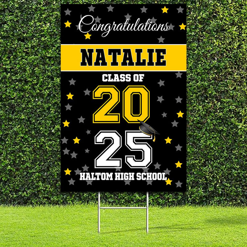 Personalized Graduation Yard Sign 2025 with Photo, 2025 Graduate Decorations Sign, High School Graduation Sign, College Graduation Sign, Graduation Senior Sign 2025, Graduation Corrugated Sign