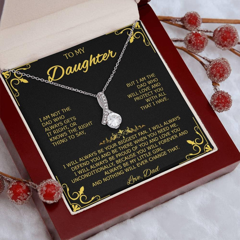 CALLA DECORGIFTS To My Daughter Necklace from Dad - Beautiful Pendant with Heartfelt Message Card, Gift of Love and Protection for Daughter from Father, Perfect for Birthday, Graduation, Christmas