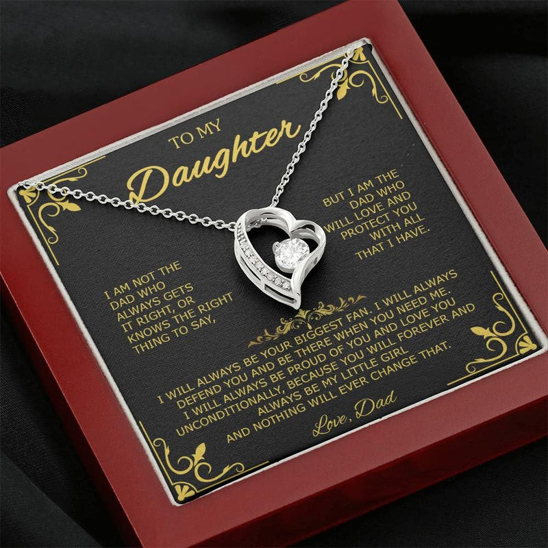 CALLA DECORGIFTS To My Daughter Necklace from Dad - Beautiful Pendant with Heartfelt Message Card, Gift of Love and Protection for Daughter from Father, Perfect for Birthday, Graduation, Christmas