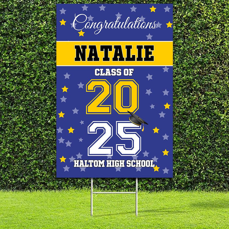 Personalized Graduation Yard Sign 2025 with Photo, 2025 Graduate Decorations Sign, High School Graduation Sign, College Graduation Sign, Graduation Senior Sign 2025, Graduation Corrugated Sign