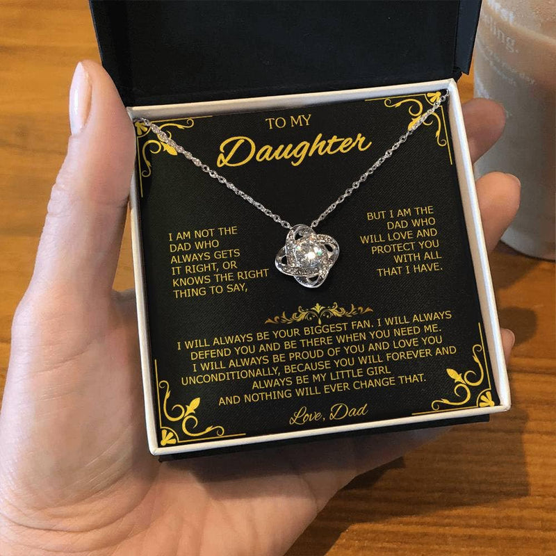 CALLA DECORGIFTS To My Daughter Necklace from Dad - Beautiful Pendant with Heartfelt Message Card, Gift of Love and Protection for Daughter from Father, Perfect for Birthday, Graduation, Christmas