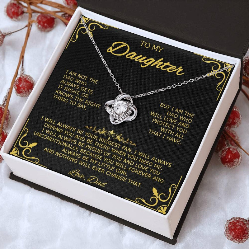 CALLA DECORGIFTS To My Daughter Necklace from Dad - Beautiful Pendant with Heartfelt Message Card, Gift of Love and Protection for Daughter from Father, Perfect for Birthday, Graduation, Christmas