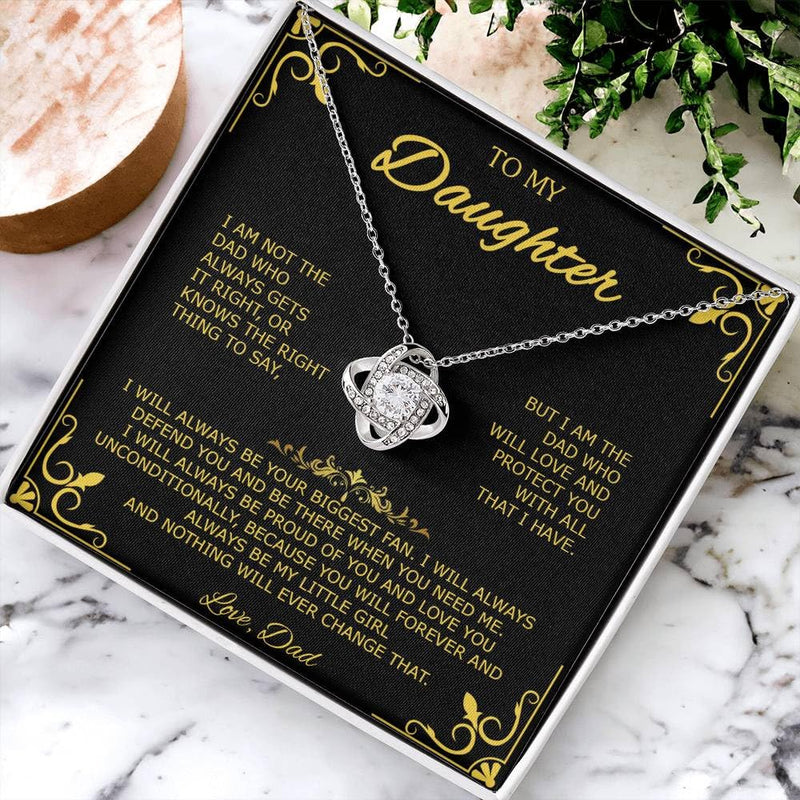 CALLA DECORGIFTS To My Daughter Necklace from Dad - Beautiful Pendant with Heartfelt Message Card, Gift of Love and Protection for Daughter from Father, Perfect for Birthday, Graduation, Christmas