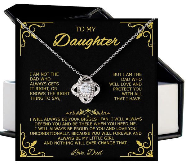 CALLA DECORGIFTS To My Daughter Necklace from Dad - Beautiful Pendant with Heartfelt Message Card, Gift of Love and Protection for Daughter from Father, Perfect for Birthday, Graduation, Christmas